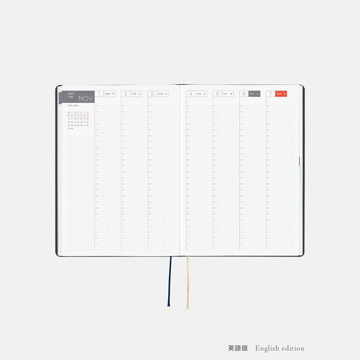 Hobonichi Techo 2027 HON A5 Slash Planner Navy