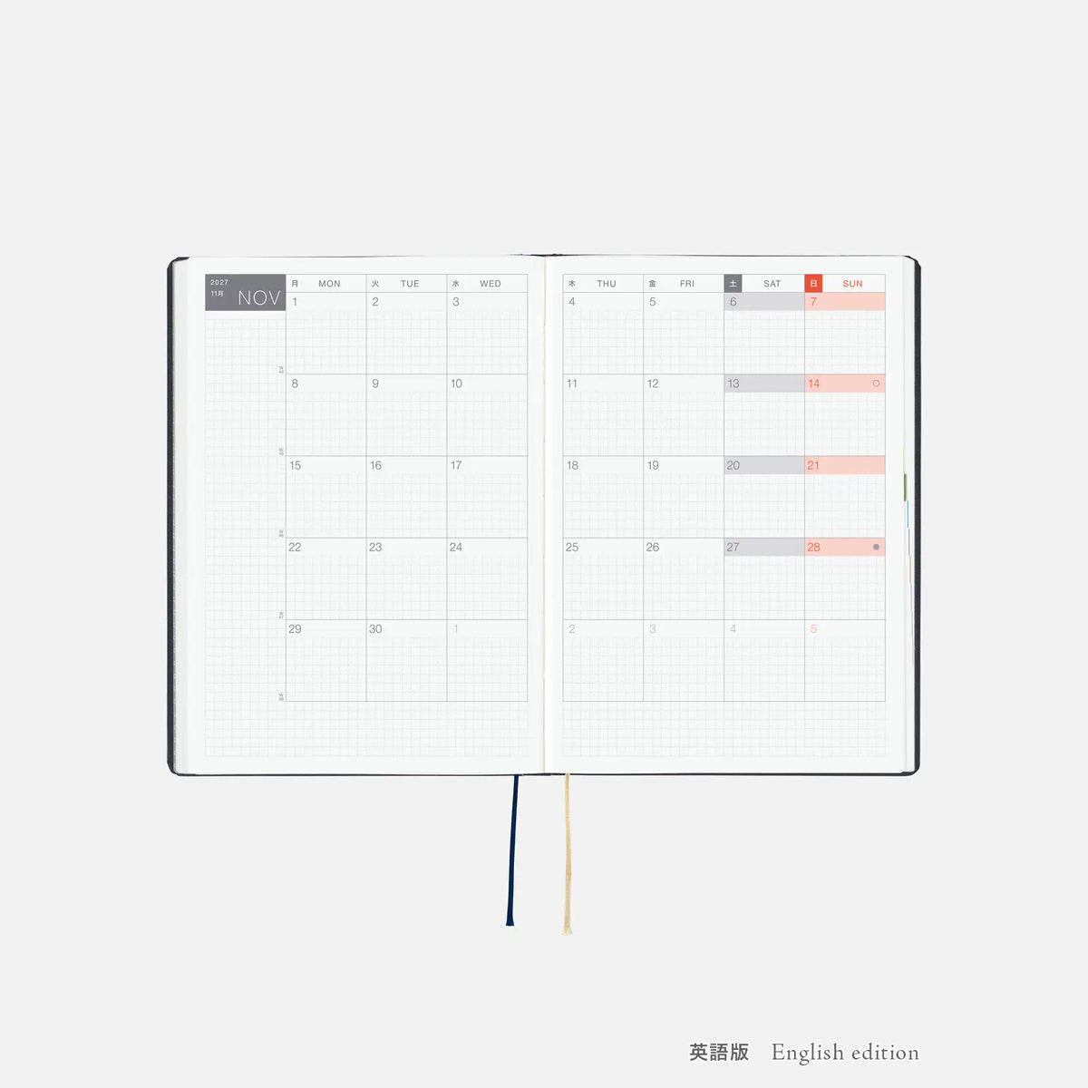 Hobonichi Techo 2027 HON A5 Slash Planner Navy