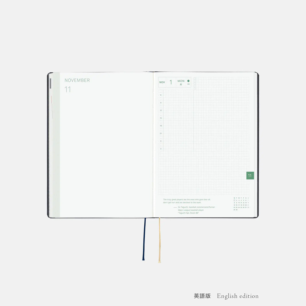 Hobonichi Techo 2027 HON A5 Slash Planner Navy
