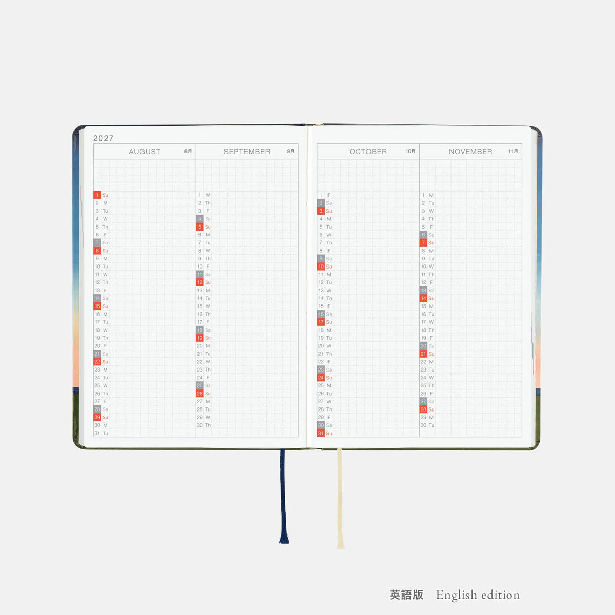 Hobonichi Techo 2027 HON A6 Hiroko Kubota Planner String Telephone Until the Moon is Full