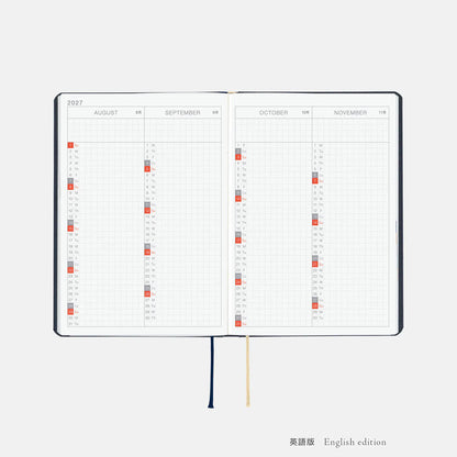 Hobonichi Techo 2027 HON A6 Slash Planner Navy