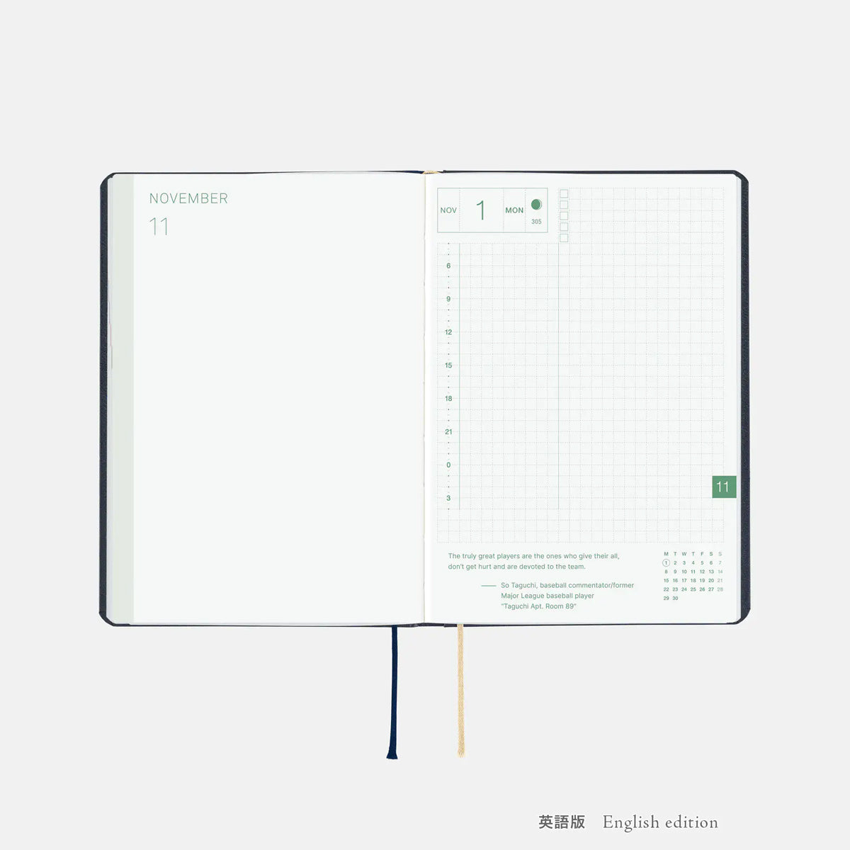 Hobonichi Techo 2027 HON A6 Slash Planner Navy