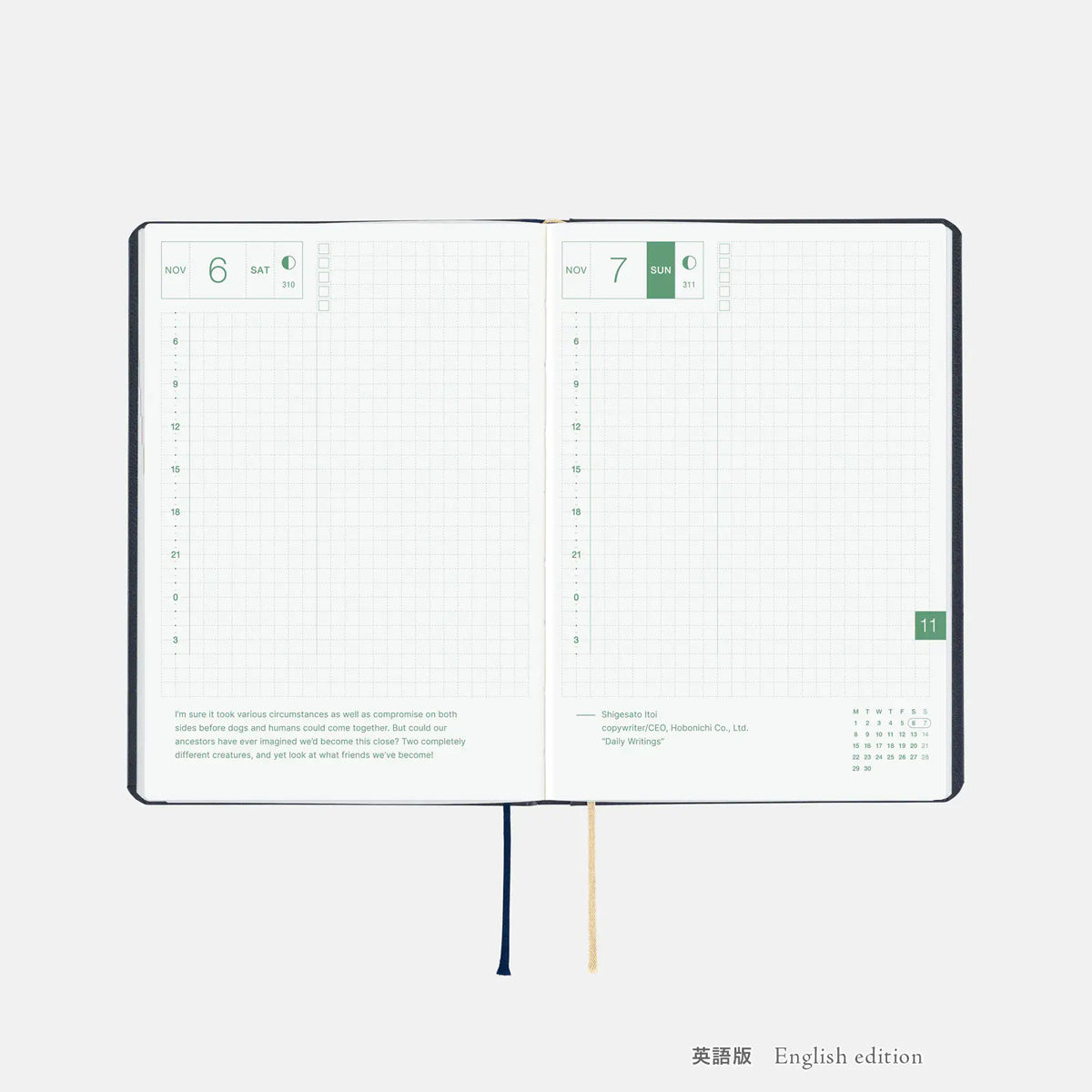 Hobonichi Techo 2027 HON A6 Slash Planner Navy
