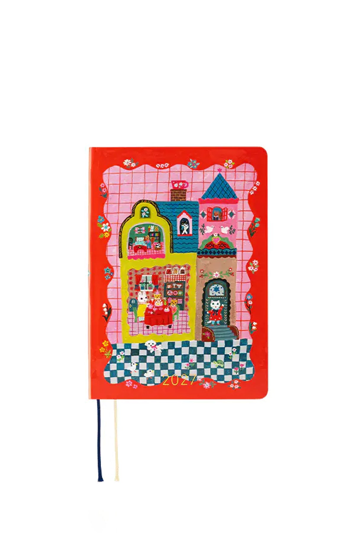 Hobonichi Techo 2027 HON A6 Yumi Kitagishi White Cat and Rabbit’s Tea Room