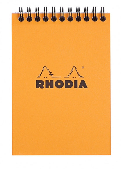 Rhodia No. 13 A6 Spiralbound Notepad - Orange, Graph
