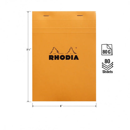 Rhodia No. 16 A5 Notepad - Orange, Graph