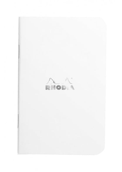 Rhodia Side Staple Pocket Notebook - Ice White, Graph